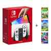 Nintendo Switch OLED Console White + 3 Assorted Games