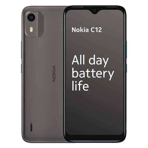 Nokia C12 Pro Smartphone 64 GB Storage 4 GB RAM, Charcoal, TA-1583