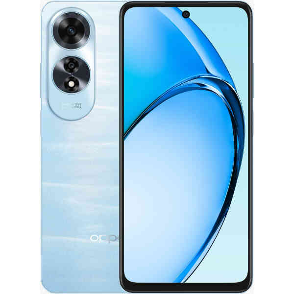 Oppo A60 Dual Sim 4G Smartphone, 8 GB RAM, 256 GB Storage, Ripple Blue, CPH2631