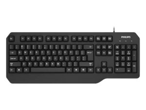 Philips Wired Keyboard with English Arabic Layout, USB 2.0, Black SPK6202
