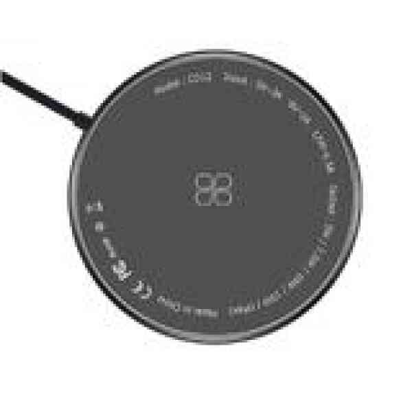 Promate 15W Metallic Slim Magnetic Wireless Charger , Black