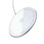 Promate 15W Metallic Slim Magnetic Wireless Charger , Silver