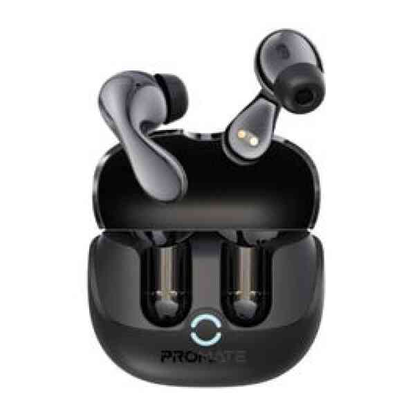 Promate Hybrid Anc TWS Earbuds With 40 Hours Play Back Black