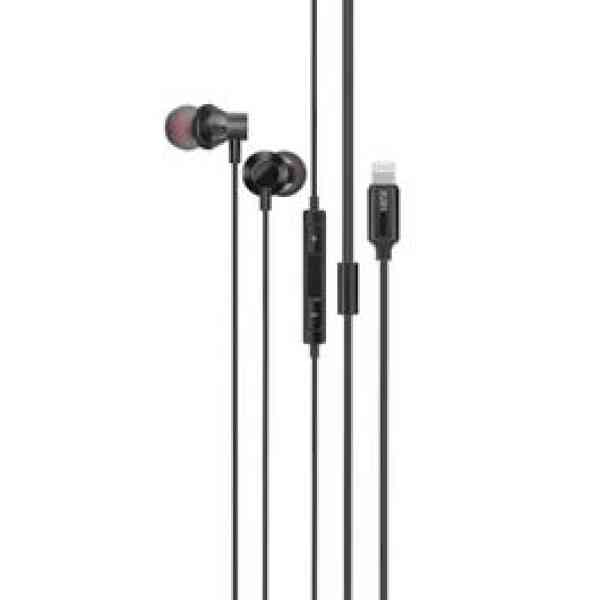 Promate MFI Certified in Ear Lighning Connector Ear Phone Blk