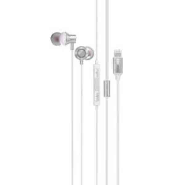 Promate MFI Certified in Ear Lighning Connector Ear Phone White