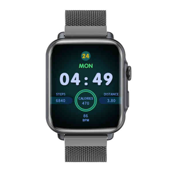 Promate ProWatch B18 Fitness Smart Watch, 1.8 inches, Graphite