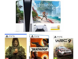 PS5 CONSOLE DISC+HORIZON FORBIDDEN WEST DLC BUNDLE + 3GAMES