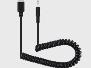 PULUZ 3.5mm TRRS Male to 8 Pin Male Live Microphone Audio Adapter Spring Coiled Cable for iPhone, Cable Stretching to 100cm PU514B(Black)