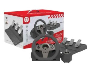 Rotating Gaming Racing Steering Wheel With Audio Function With Pedal And Gear For Nintendo Switch, Xbox Series X And S, Xbox One, PS4 Slim And Pro, PS3 And PC