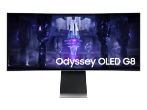 Samsung Odyssey G8 G85SB OLED Gaming Monitor, 34 inches, Silver, LS34BG850SMXUE