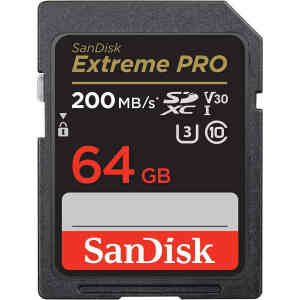 Sandisk Extreme Pro 64GB 200MB/s SDXC UHS-I V30 (SDSDXXU-064G)