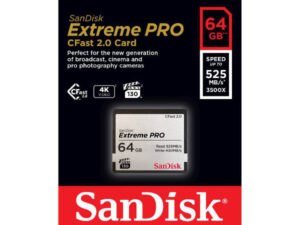 SANDISK EXTREME PRO 64GB 525MB/S CFAST 2.0 CARD