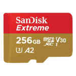 Sandisk Memory Card Extreme MicroSD UHS I 256GB Red/Beige SDSQXAV-256G-GN6MN