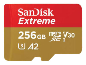 Sandisk Memory Card Extreme MicroSD UHS I 256GB Red/Beige SDSQXAV-256G-GN6MN