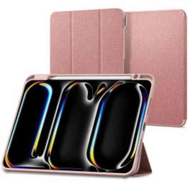 Spigen Case Urban Fit Stand Shockproof Fabric iPad Pro M4 11 inch Rose Gold