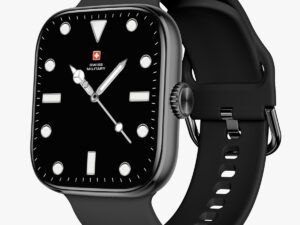 Swiss Military Smart Watch Alps 4 Black Silicone Strap