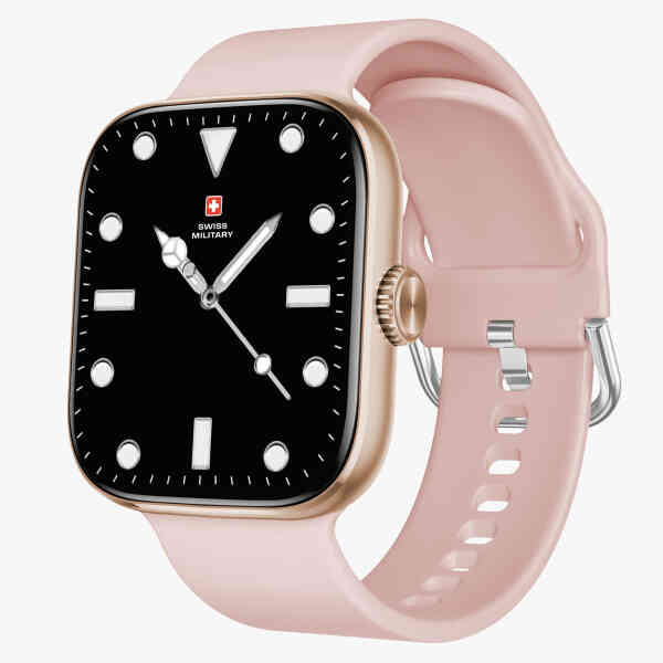Swiss Military Smart Watch Alps 4 Pink Silicone Strap