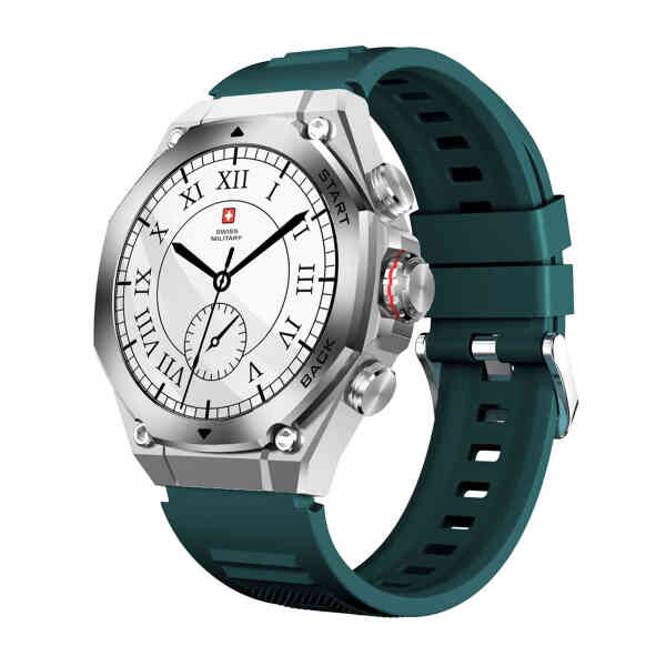 Swiss Military Smart Watch With Silicone Strap DOM 6 Green