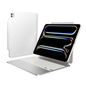 Switch Easy Case Leather Magnetic Compatible Magic Keyboard iPad Pro M4 11 inch White