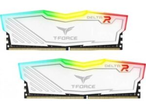 TeamGroup T-FORCE Delta RGB White 32GB (2X16GB) DDR4 3600 Desktop RAM