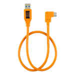 Tether Tools 20 inch USB 3.0 Type-A to C Right Angle Adapter Cable (cucrt02-org)
