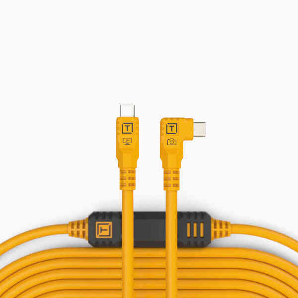 TETHER TOOLS CUC31RT2-ORG USB-C TO USB-C CABLE RIGHT ANGLE / 31' (9.4M)