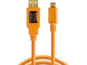 Tether Tools TetherPro USB 2.0 A Male to Micro-B 5-Pin Cable (15', Orange)