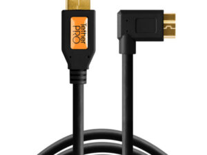 TETHERPRO USB TO MICRO-B RIGHT ANGLE/15 INCH(4.6M)CU61RT15-BLK