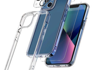 Trands 3 in 1 Full Screen Protection Pack for iPhone 14, Clear, TR-BD1396