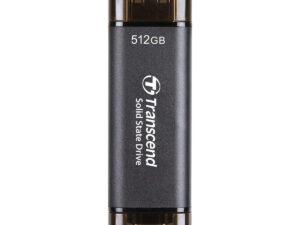 Transcend TS512GESD310C 10Gbps Read/Write 1050 MB/s 2-in-1 USB Type-A / Type-C Portable SSD 512GB - Black