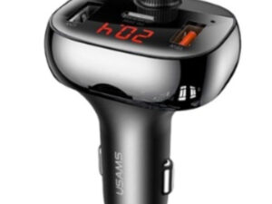 USAMS C25 50W 2A+C 3 Ports Digital Display Wireless FM Car Charger(CC143TC01)