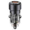 USAMS C39 CAR CHARGER USB-A, USB-C 60W BLACK(CC208CC01)