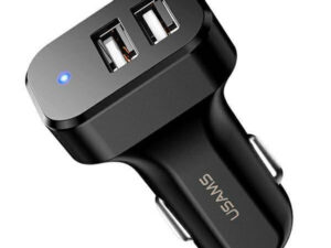 Usams Car Charger C13, 2x USB, 2.1A, black(CC87TC01)