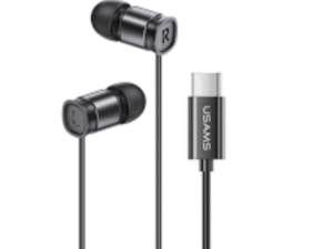 USAMS EP-46 Type-C In-Ear Wired Earphone, 1.2 Meter Length, Black Headphones Headset(HSEP4603)