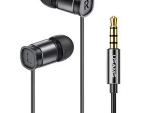 USAMS Headphones EP-46 jack 3.5mm black/ 1.2m HSEP4601