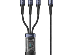 USAMS US-SJ600 USB-C / LIGHTNING / MICROUSB / USB-C 3IN1 CABLE 100W 1,2M BLACK(SJ600USB01)