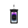 USAMS US-YD011 Waterproof Phone Pouch Universal 7-inch Waterproof Case Dry Bag IPX8 10m Underwater Phone Protector with Lanyard - Black(7FSD1101)