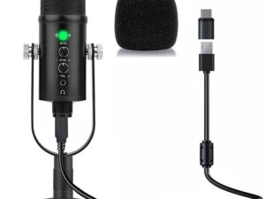 USB Condenser Microphone Compatible with PC/MAC/Ps4/iPhone/iPad/Android,Computer Mic with Noise Cancelling & Reverb, Studio Microphone for Voice and Music...