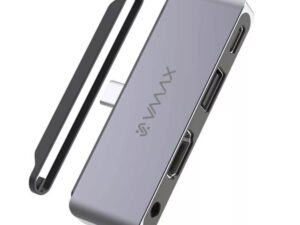 V-Max USB-C 4 in 1 Hub, Silver, VAA400