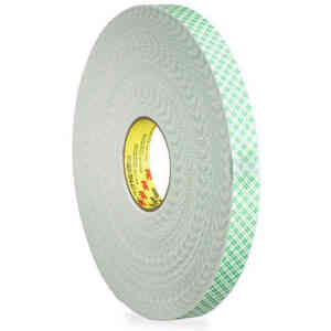 3M 4016 Double Coated Urethane Foam Tape, 1/2 in x 36 yd - Off White