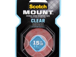 3M 410H Scotch-Mount™ Double-Sided Mounting Tape, 2.54 cm x 1.52 m - Clear