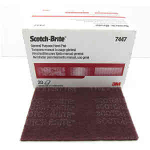 3M™ 7447 Scotch-Brite™ General Purpose Hand Pad, 6 in x 9 in - 20 Pads/Box
