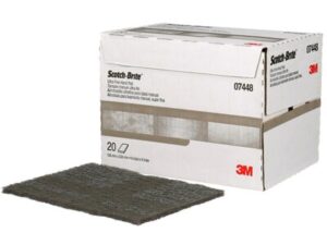 3M 7448 Scotch-Brite™ Ultra Fine Hand Pad, 1 Box/20 Pads - Gray