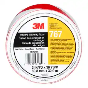 3M™ 767 Safety Stripe Vinyl Tape, 2 in x 36 yd (50.8 mm x 32.9 m) - Red/White