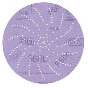 3M™ Hookit™ Clean Sanding Disc 360L, 152mm/ 6", P600, 20805 (100 pcs)