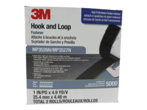 3M™ MP3526N/MP3527N Hook and Loop Fastener, 25.4 mm x 4.48 m - Black