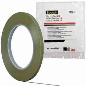 3M Scotch® Fine Line Tape 218, Green, 6 mm x 55 m, 0.127 mm, PN6301