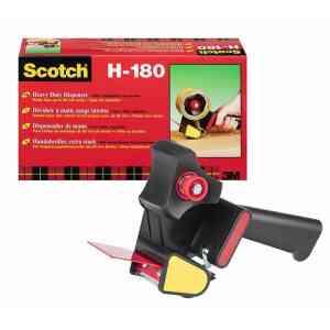 3M Scotch®H180 Heavy Duty Box Sealing Tape Dispenser, 50 mm - Black/Red