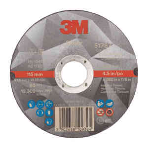 3M™ Silver Cut-Off Wheel, T41, 115 mm x 1.6 mm x 22.2 mm, 51787
