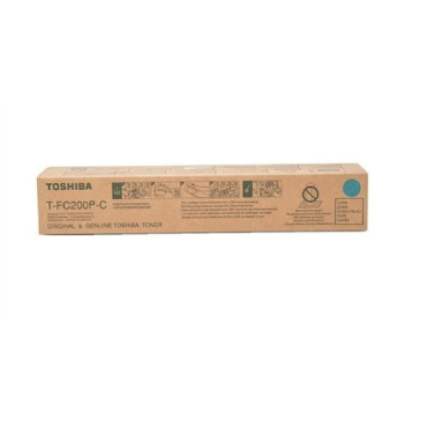 Toshiba T-FC200 Cyan Original Toner Cartridge, T-FC200P-C